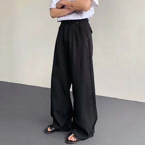 Load image into Gallery viewer, Men's Suit Pants Spring Loose Rivet Solid Color Decoration Wide Leg Fashionable Male Casual Trousers 2025 9W1522
