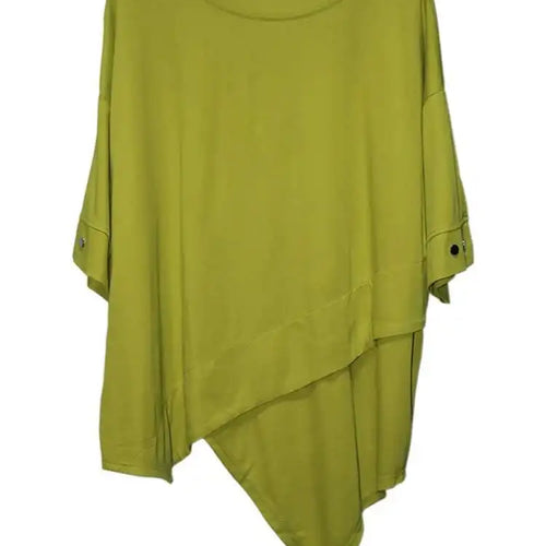 Load image into Gallery viewer, Women Black Irregular Hem Big Size Casual T-shirt New Round Neck Short Sleeve Fashion Tide Spring Summer 2025 1DJ0618
