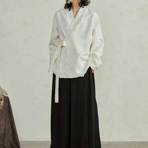 Load image into Gallery viewer, High Waist Ribbons Black Pleated Long Casual Wide Leg Pants New Trousers Women Fashion Tide Spring Autumn 2025 1DH4237
