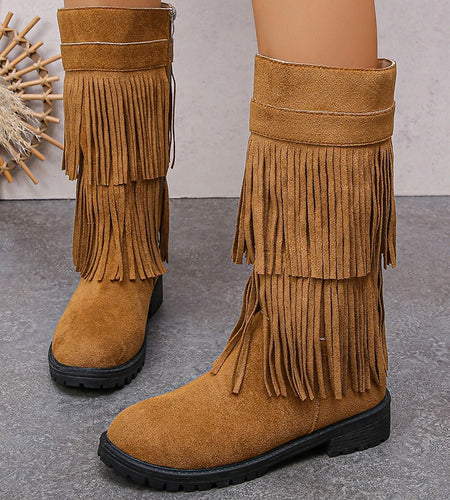 Boots Woman Long Boots With Hair Women's Winter Shoes 2025 New Heels Botas Mujer High Knee Boots Winter Footwear Women Snow