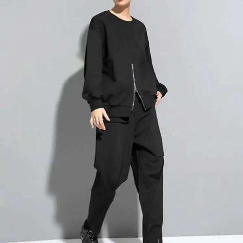 Load image into Gallery viewer, High Elastic Waist Black Pocket Long Harem Pants New Loose Fit Trousers Women Fashion Tide Spring Autumn 2025 1DF1657
