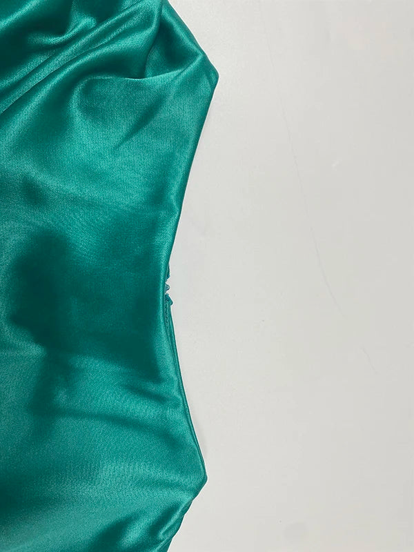 Womans Summer Maxi Dresses Loose Green Short Sleeves Original Creation Party Evening Prom Dresses Women 2025 Summer New