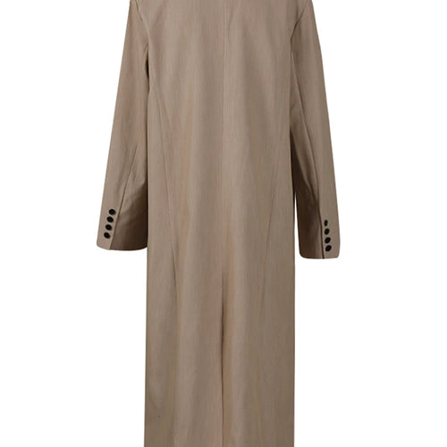 Load image into Gallery viewer, Women Blue Khaki Brief Long Big Size Elegant Blazer New Lapel Long Sleeve Jacket Fashion Tide Spring Autumn 2025 1LD2085
