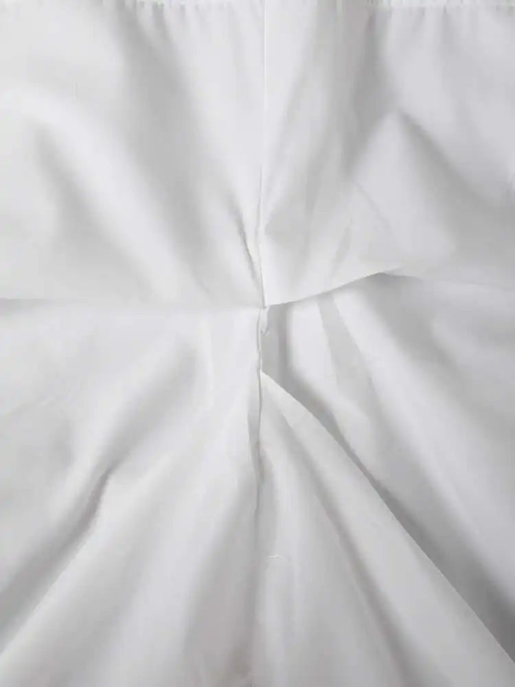 Women White Pleated Design Big Size Elegant Blouse New Lapel Long Sleeve Shirt Fashion Tide Spring Autumn 2025 CPG2611