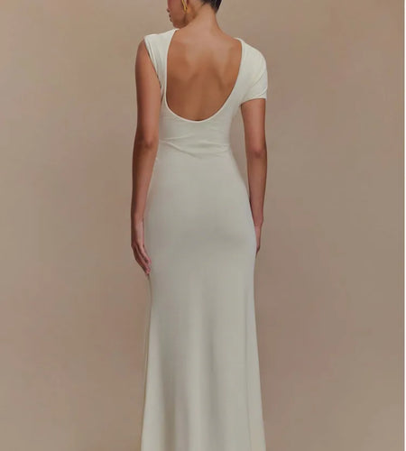 Elegant Sleeveless Metal Flower Bodycon Party Club Evening Dress Women Sexy Backless Slimming Spring 2025 New Vestido