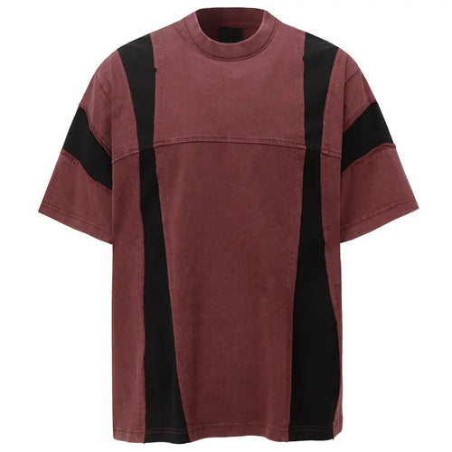 Load image into Gallery viewer, Men Vintage T-Shirt Y2K Grunge Patchwork Sport Urban Tshirt Streetwear Hip Hop Harajuku Punk Gothic Baggy Casual Cotton Top
