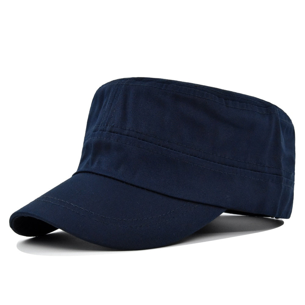 Solid Unisex Military Hats Summer Cotton Flat Caps for Men Women's Baseball Cap Outdoor Kpop Army Trucker Cap