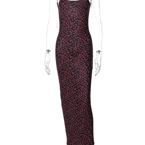 Load image into Gallery viewer, Summer Floral Print Slips Backless Elegant Sexy Slim Maxi Prom Dress Women New Clothes Evening Party Festival Y2K
