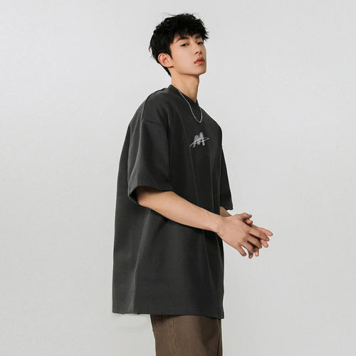 Load image into Gallery viewer, Men's T-shirts Short Sleeve New Korean Style Summer Letter Printing Design Solid Color Stylish Pullover Menwear 9W1759
