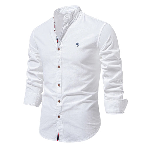 Load image into Gallery viewer, Spring Cotton Social Shirt Men Solid Color High Quality Long Sleeve Shirt for Men Lapel Casual Social Men&#39;s Shirts v2
