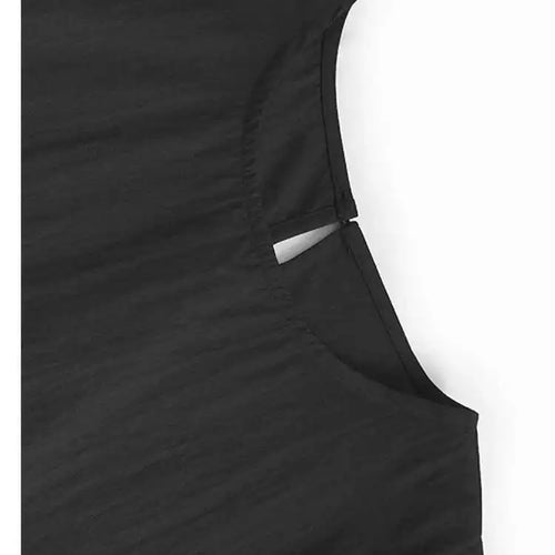 Load image into Gallery viewer, Women Black Pockets Drawstring Big Size Vest Dress New Round Neck Sleeveless Fashion Tide Spring Summer 2025 1DJ0658
