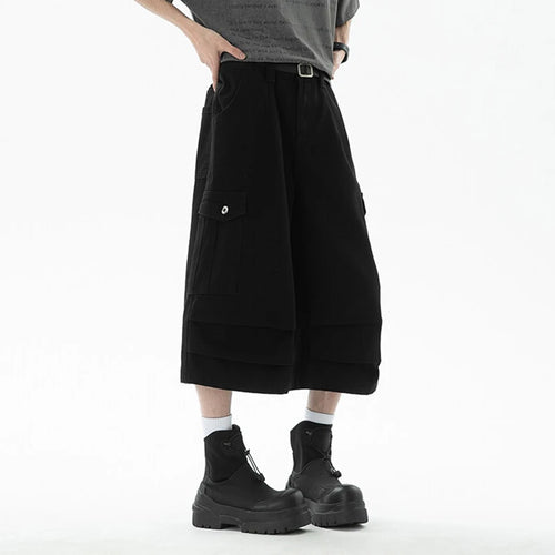 Load image into Gallery viewer, Men&#39;s Causal Cargo Shorts New Summer Dirty Pleated American Style Loose Wide Leg Design Handsome Male Bottoms 2025 9W1656
