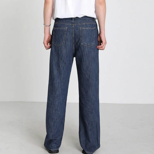 Load image into Gallery viewer, Male Jeans New Korean Loose Straight Tube High Street Trendy Casual Wide Leg Men‘s Simple Denim Pants Spring 9W1446
