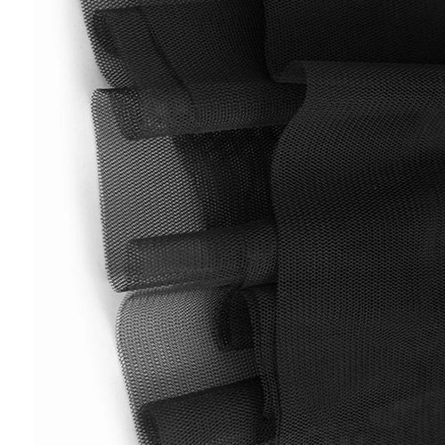 Load image into Gallery viewer, Women Black Jacquard Buckle Mesh Big Size Midi Dress New Stand Collar Short Sleeve Fashion Tide Spring Summer 2025 1DJ1231
