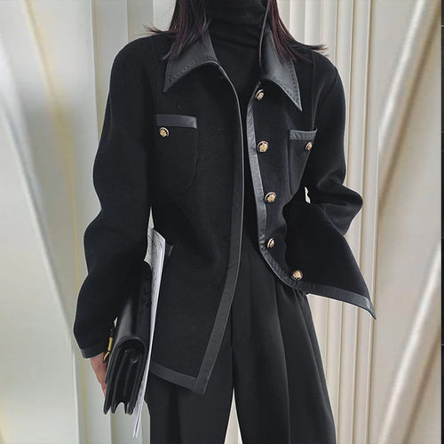 Load image into Gallery viewer, Autumn Casual Jackets for Women 2025 New Loose Lapel Buttoned Split-joint with Pocket Coat Winter Clothes for Woman
