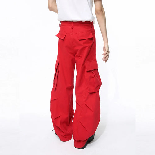 Load image into Gallery viewer, Men&#39;s Wear New Stylish Overalls High Street Oversize Wide Leg Workwear Pants Solid Color Fashion Pocket Trouser 9C5103
