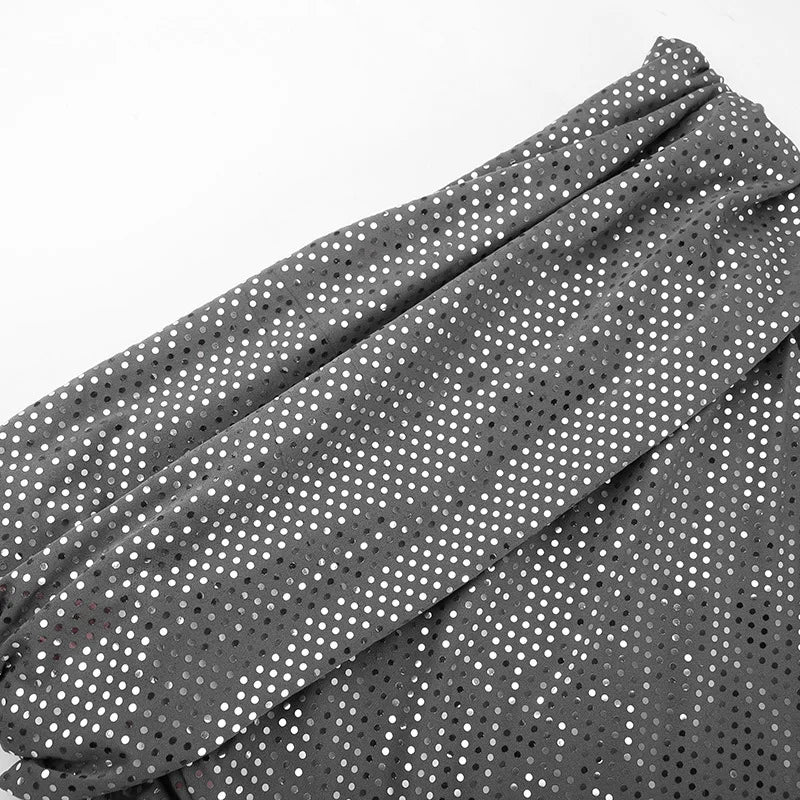 Elegant Strapless Sparkle Maxi Dress For Women Fashion Off-shoulder Backless Long Flare Sleeve Bodycon Club Party Dress