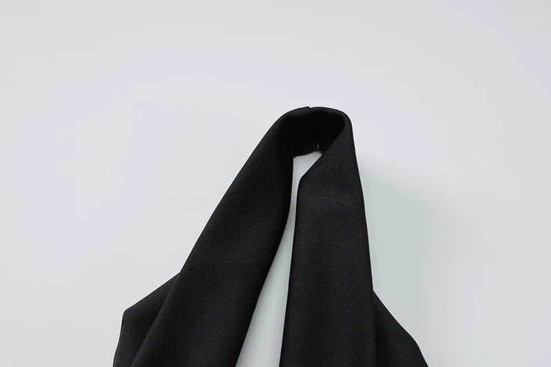 Black Halter Backless Sexy Maxi Dress For Women Gown Elegant Glitter High Waist O Neck Sleeveless Long Dress Elegant