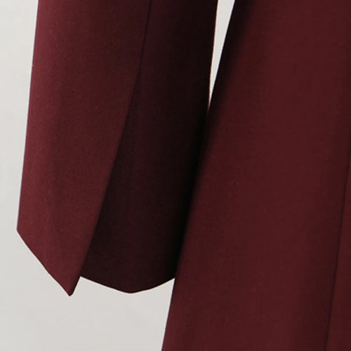 Load image into Gallery viewer, Women Wine Red Irregular Color-block Elegant Blazer New Hooded Long Sleeve Jacket Fashion Tide Spring Autumn 2025 1DH9528
