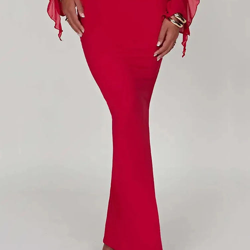 Load image into Gallery viewer, Thickened Fabric Sexy Maxi Skirt Women 2023 Autumn Winter New Solid High Waist Skinny Club Party Long Skirt Elegant
