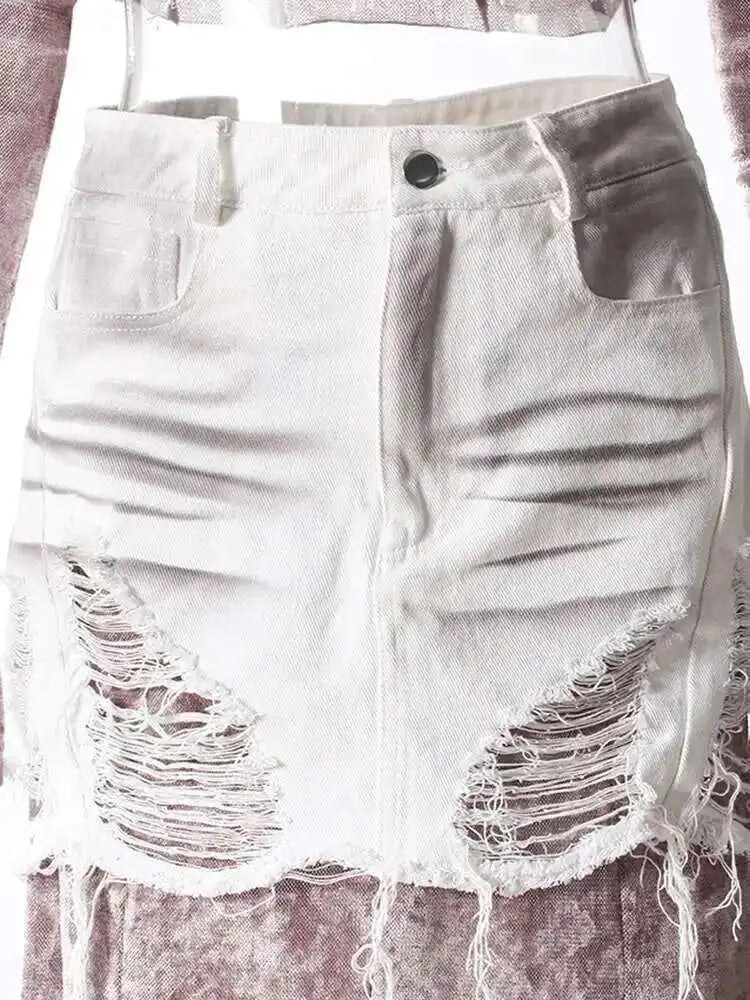 Velvet Denim T-shirt Half-body Skirt Two Pieces Suit New Slash Neck Long Sleeve Women Fashion Spring Autumn 2025 7AB6039