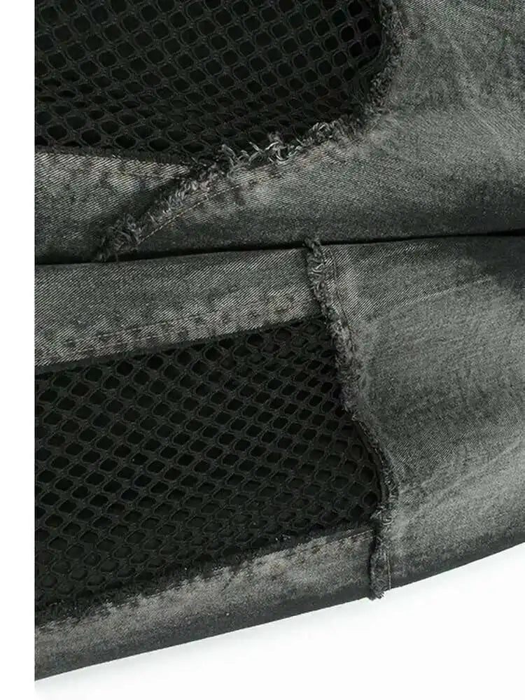 Big Size Denim Vest Wide Leg Pants Two Piece Suit New V-Neck Sleeveless Women Fashion Tide Spring Autumn 20251DH9963