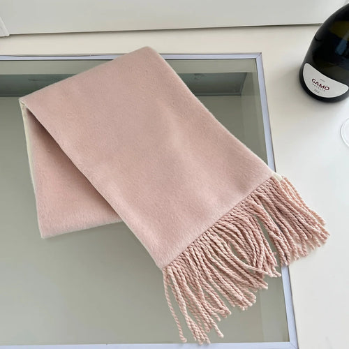 Load image into Gallery viewer, Korean Fashion Sweet Pink Single Breasted Loose Short Woolen Coat Women 2024 Autumn Winter Casual Scarf Jacket Streetwear Simple
