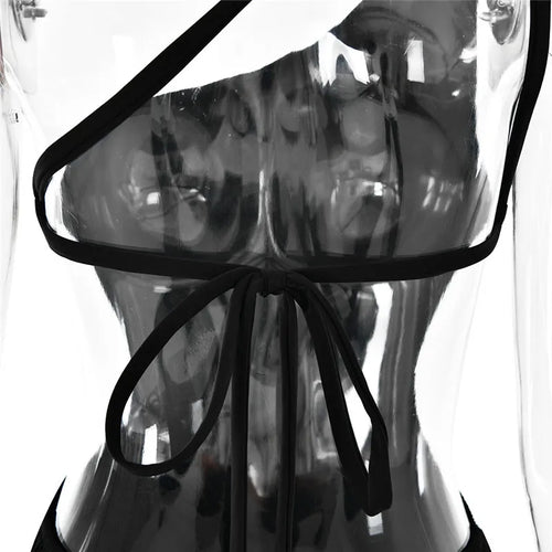 Load image into Gallery viewer, One Shoulder Diagonal Collar Backless Sexy Maxi Dress For Women Robe Fashion Off-shoulder Sleeveless High Split Dress
