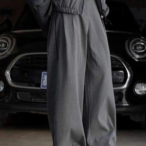 Load image into Gallery viewer, Navy Blue Striped Drawstring Big Size Jacket New Stand Collar Long Sleeve Women Coat Fashion Spring Autumn 2025 1DH7261
