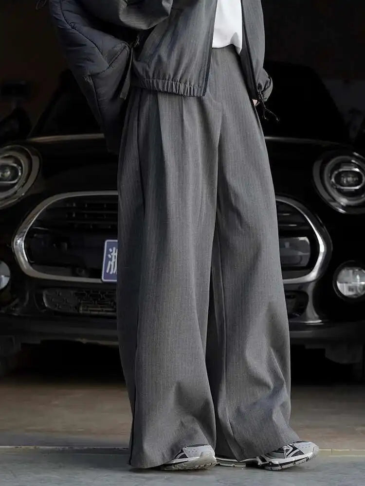 Navy Blue Striped Drawstring Big Size Jacket New Stand Collar Long Sleeve Women Coat Fashion Spring Autumn 2025 1DH7261