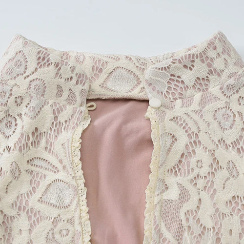 Load image into Gallery viewer, Lace Hollow Out Long Sleeve Sexy Mini Dress For Women Fashion Half High Collar Bodycon Club Party Dress Elegant Dresses
