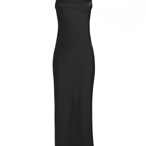 Load image into Gallery viewer, Mid-calf Satin Dress Elegant Pink Sexy Sleeveless Cut Out Party Dresses Casual Holiday Birthday Women Clothing
