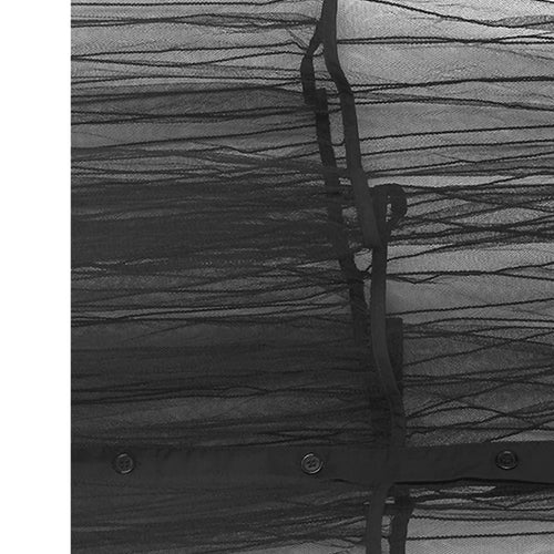 Load image into Gallery viewer, Women Black Mesh Perspective Midi Elegant Shirt Dress New Lapel Short Sleeve Fashion Tide Spring Summer 2025 1DJ0866
