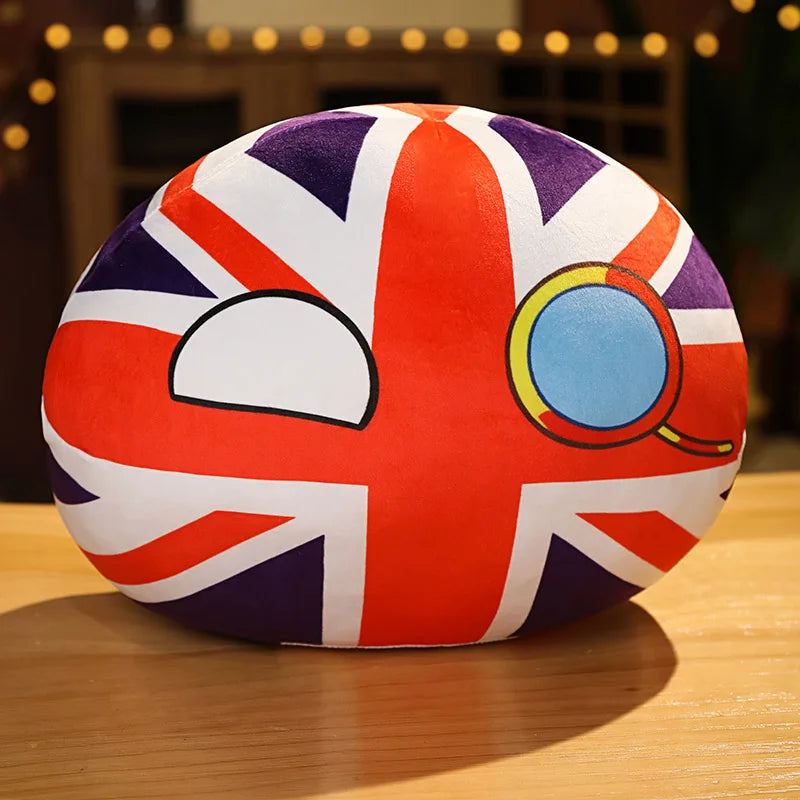 10-50cm Country Ball Toys Plush Polandball Hand Warmer Pillow Countryball USSR USA FRANCE RUSSIA UK JAPAN GERMANY ITALY Decor