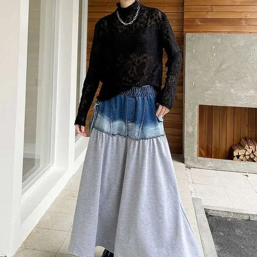 Load image into Gallery viewer, Women Black Thin Lace Perspective Elegant Big Size T-shirt New Turtleneck Long Sleeve Fashion Spring Autumn 2025 1DH7141

