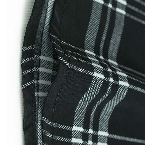 Load image into Gallery viewer, High Elastic Waist Black Plaid Button Spliced A-line Half-body Skirt Women Fashion Tide New Spring Autumn 2025 1DJ0917
