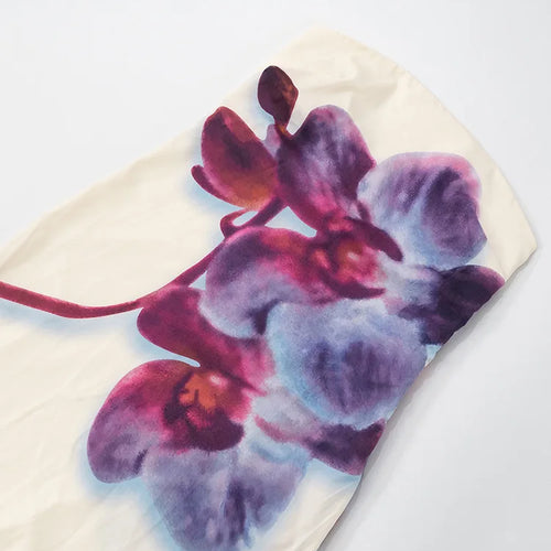 Load image into Gallery viewer, Floral Print Strapless Sexy Maxi Dress For Women Gown Off-shoulder Backless Sleeveless Elegant Long Dress Fashion
