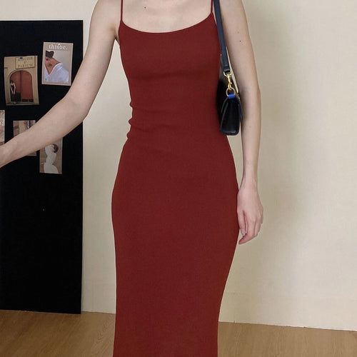 Load image into Gallery viewer, Women&#39;s Summer Sexy Slim Tight Solid Color Long Dress Sleeveless Strap Backless Long Maxi Dresses C-021
