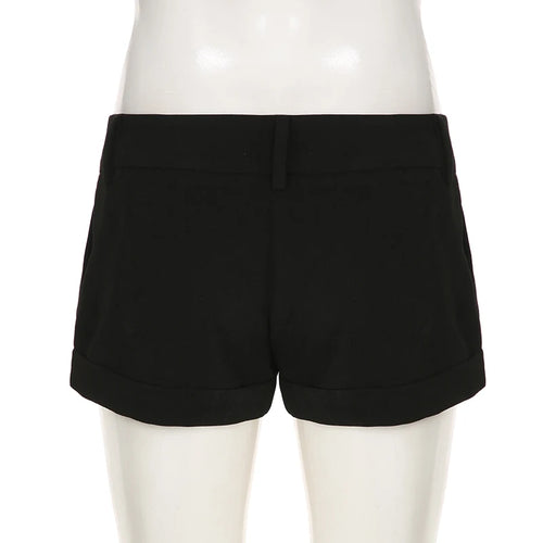 Load image into Gallery viewer, Streetwear Solid Low Waist Slimming Suit Micro Shorts Women Summer All Match Zipper-Fly Mini Bottoms Chic 2025 Trend
