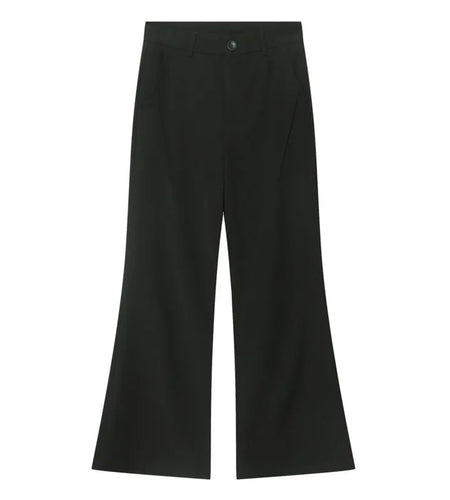 Casual Men's Bottoms Light Flare Suit Panst Solid Color Retro High Waist Loose Wide Leg Male Trousers Summer New 9W1990