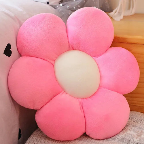 Load image into Gallery viewer, 30/75cm six Petal Flower Cushion Girly Room Decor Sunflower Pillow Bay Window Grey Flower Setting for Kids Bedroom Seat Pillow v2
