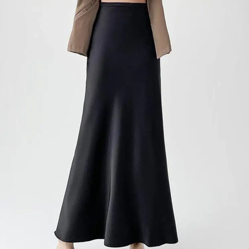 Load image into Gallery viewer, Women's Black Beige Elegant Office Wrap Hip Long Skirt Spring Summer Fashion Casual Brown Slim High Waist Festival Skirts Simple
