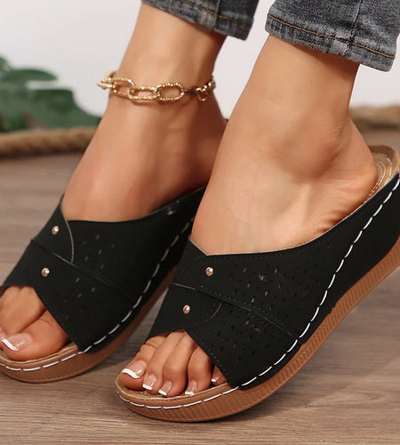 Women's Sandals Wedges Heels Sandals For Summer Women Shoes Lightweight Heeled Slippers Summer Shoes Sandalias De Mujer 2025
