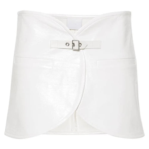 Load image into Gallery viewer, Solid Spliced Belt Slimming Skirts For Women High Waist Temperament Minimalist Mini Skirts Female Fashion Style New
