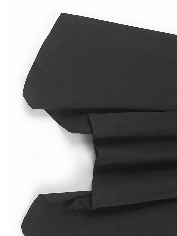 High Elastic Waist Gray Drawstring Irregular Hem A-line Half-body Skirt Women Fashion Tide New Spring Autumn 2025 1DJ0662