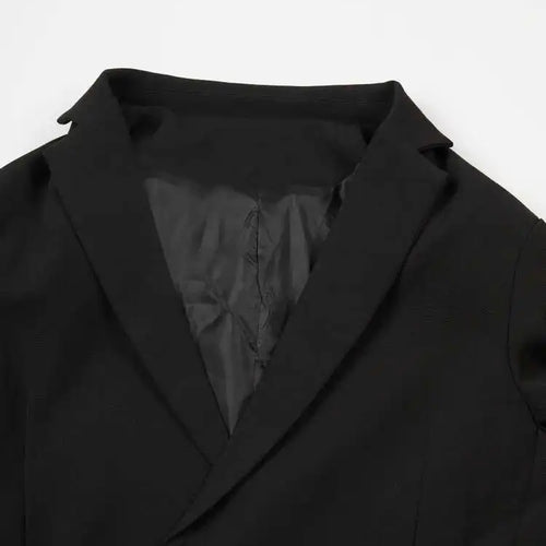 Load image into Gallery viewer, Women Black Metal Buckle Big Size Irregular Blazer New Lapel Long Sleeve Jacket Fashion Tide Spring Autumn 2025 1DF6409
