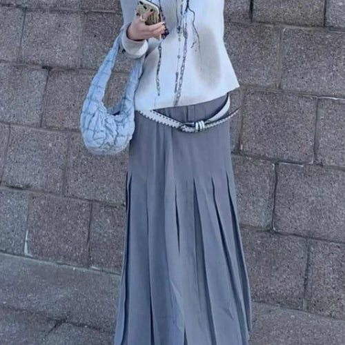 Load image into Gallery viewer, Japanese Harajuku Sweaters Women Casual Loose Knitted Pullover Chain Letter Patchwork Print Streetwear Vintage Aii Match Jumper
