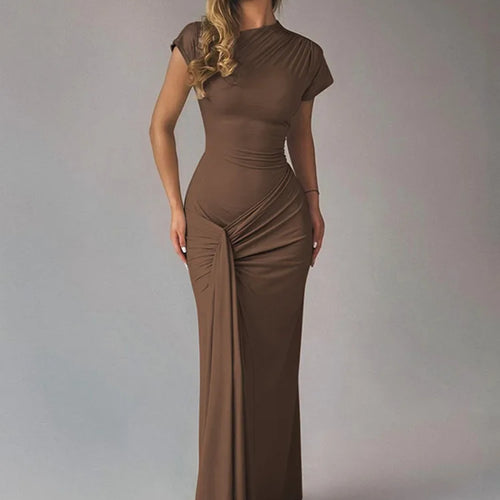 Load image into Gallery viewer, Women's Summer High Waist Sexy Maxi Dress O-Neck Sleeveless Bodycon Lace Up  Fashion Evening Party Long Dresss
