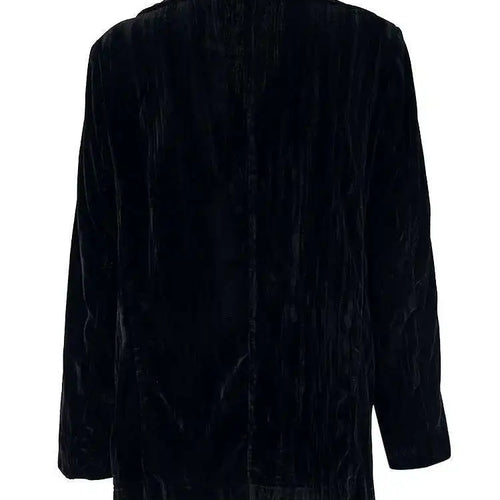 Load image into Gallery viewer, Women Black Color-block Velvet Big Size Elegant Blazer New Lapel Long Sleeve Jacket Fashion Spring Autumn 2025 CPG2126
