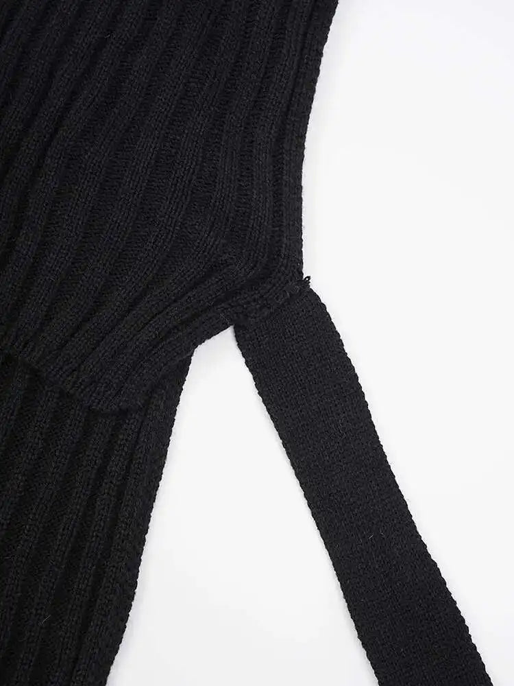 Women White Kniitting Irregular Big Size Shirt Dress New Turtleneck Long Sleeve Fashion Tide Spring Autumn 2025 CPDB269